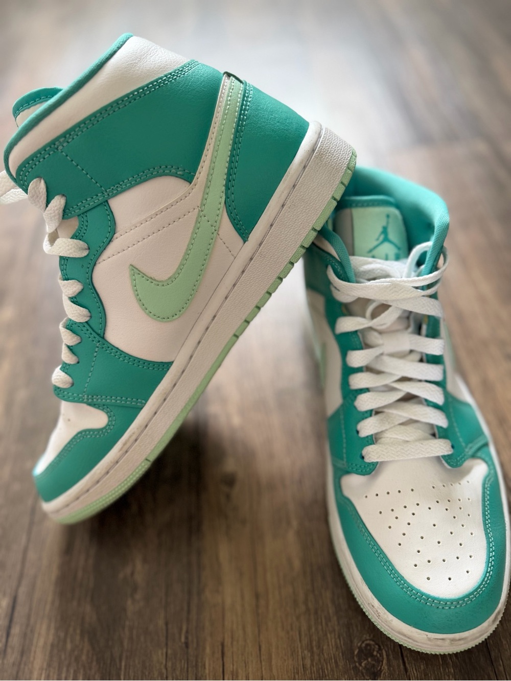Nike Air Jordan 1 Mid Washed Teal DV2229-300 Mid-Top Sneakers Tennis Shoes 7.5
